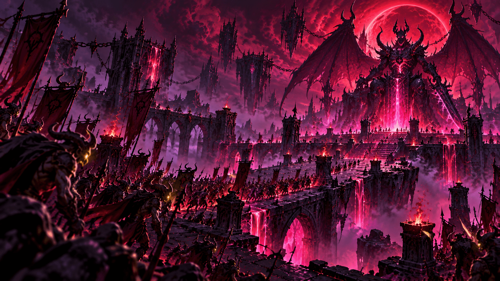 A dark DEMONS' NIGHT FEVER battle scene